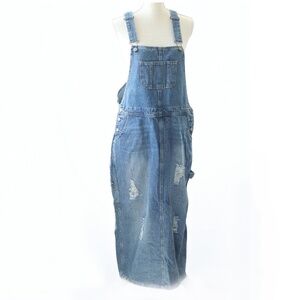 Madepants Long Denim Skirt Overalls